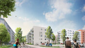 Das künftige Wohn- und Gewerbeensemble der STADT UND LAND in Berlin Marzahn-Hellersdorf. Bildrechte: ioo Elwardt + Lattermann Architekten 