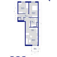 Mustergrundriss 3-Zimmer-Wohnung Neubauvorhaben Buckower Felder