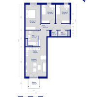 Mustergrundriss 4-Zimmer-Wohnung Neubauvorhaben Buckower Felder