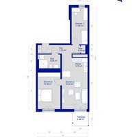 Mustergrundriss 3-Zimmer-Wohnung Neubauvorhaben Buckower Felder