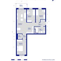 Muster-Grundriss 4-Zimmer-Wohnung